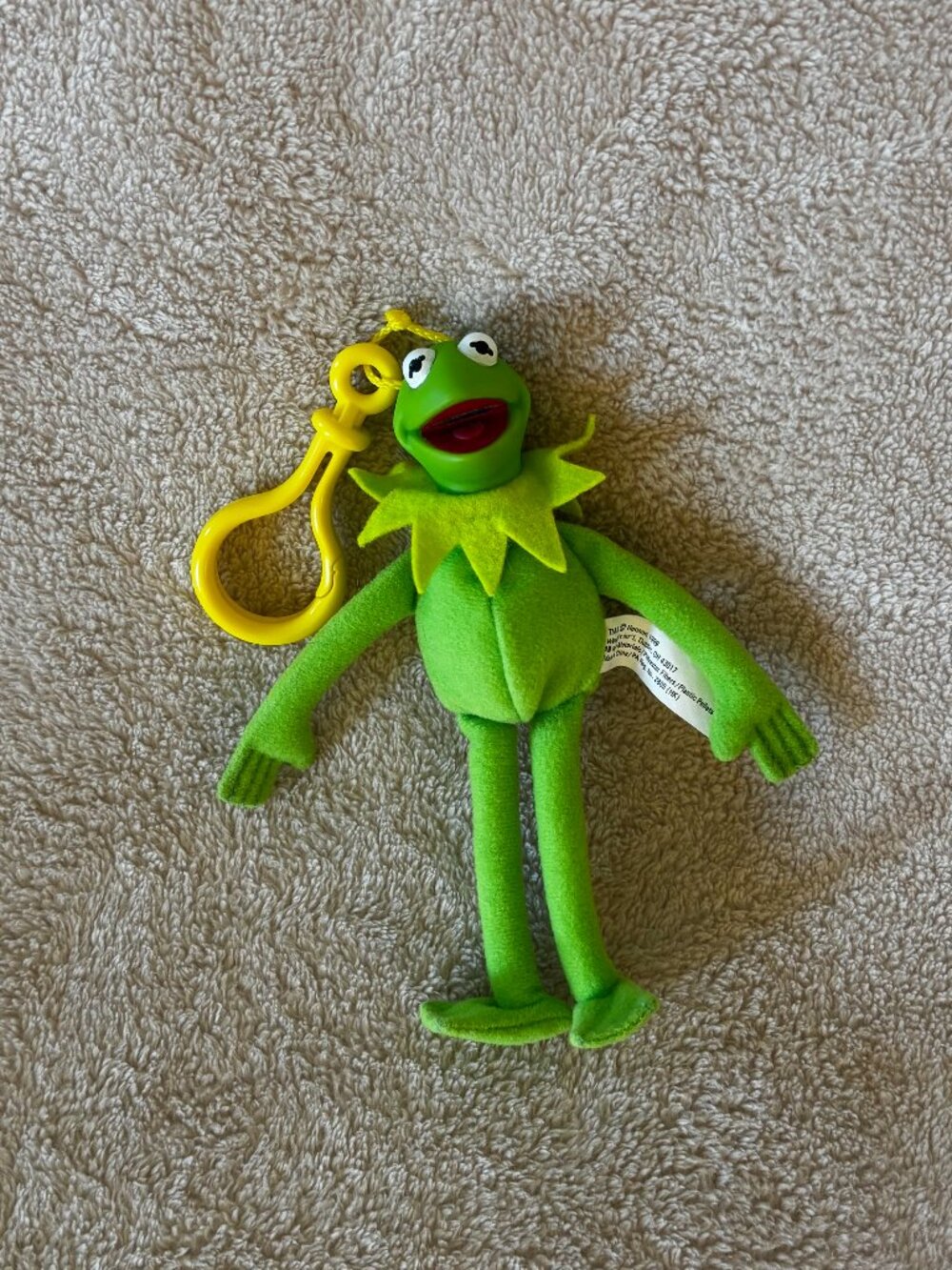 KERMIT THE FROG Plush Keychain 1999 Wendy's Kids" Meal Toy for Age 5+ Years
